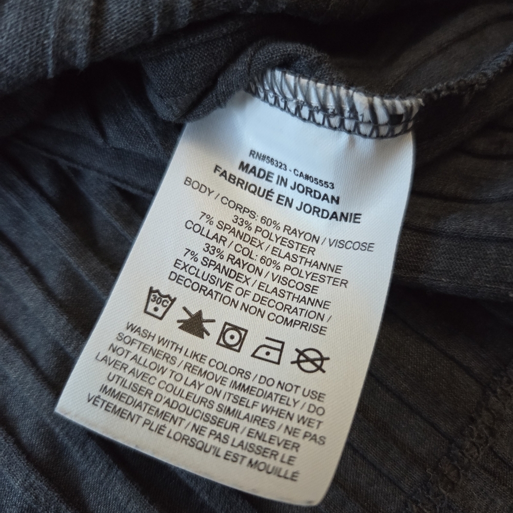 Nike Yoga Sweater Gray Luxe Ribbed Cover-Up Activewear Womens size Large - Picture 10 of 12